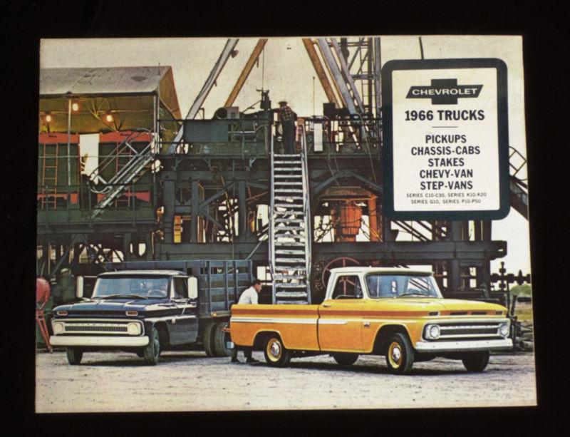 1966 chevy pickup brochure nos c10 c30 k10 k20 g10 p10 66