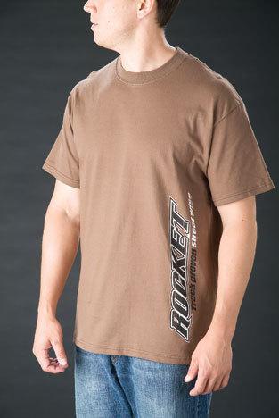 New joe rocket logo t-shirt, brown, large/lg