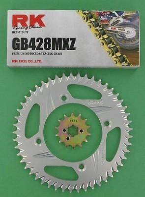 Rk chain/sprocket kit gb 428 mxz for suzuki rm85 02-08