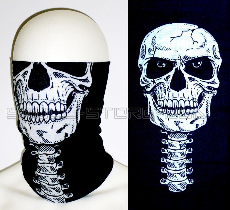 Skull neck tube motorcycle face mask biker dust tubular bandana ghost balaclava