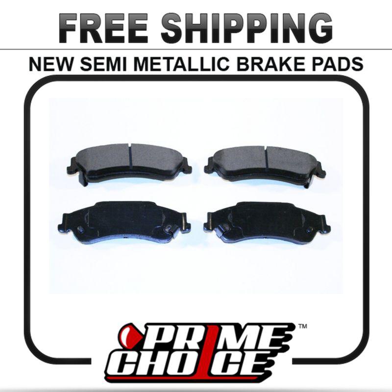 New premium complete set of rear metallic disc brake pads with shims