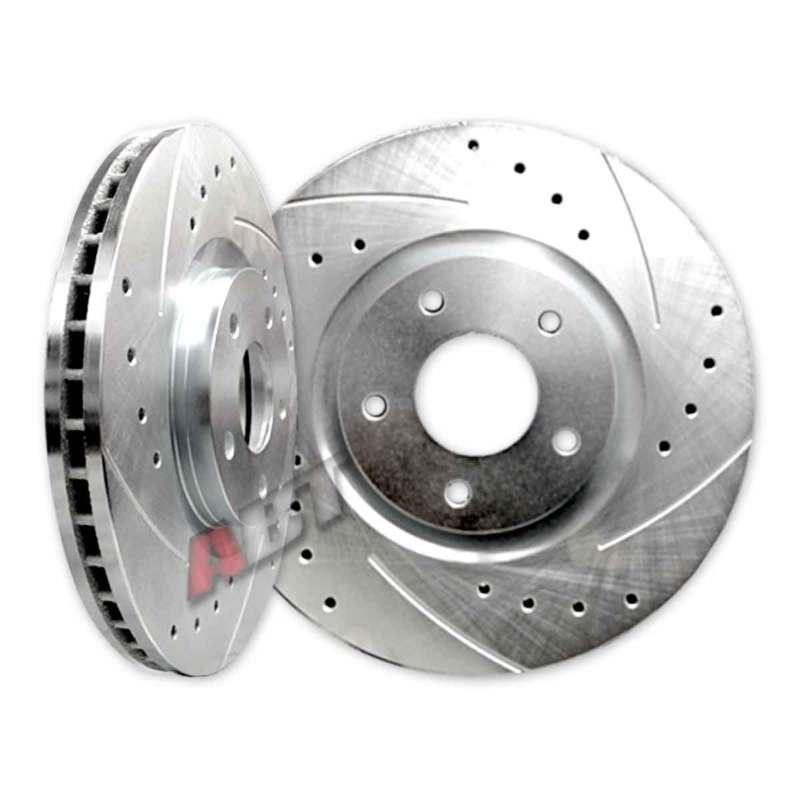 Abt drilled & slotted disc brake rotors [2 pcs. front set] ss 62114