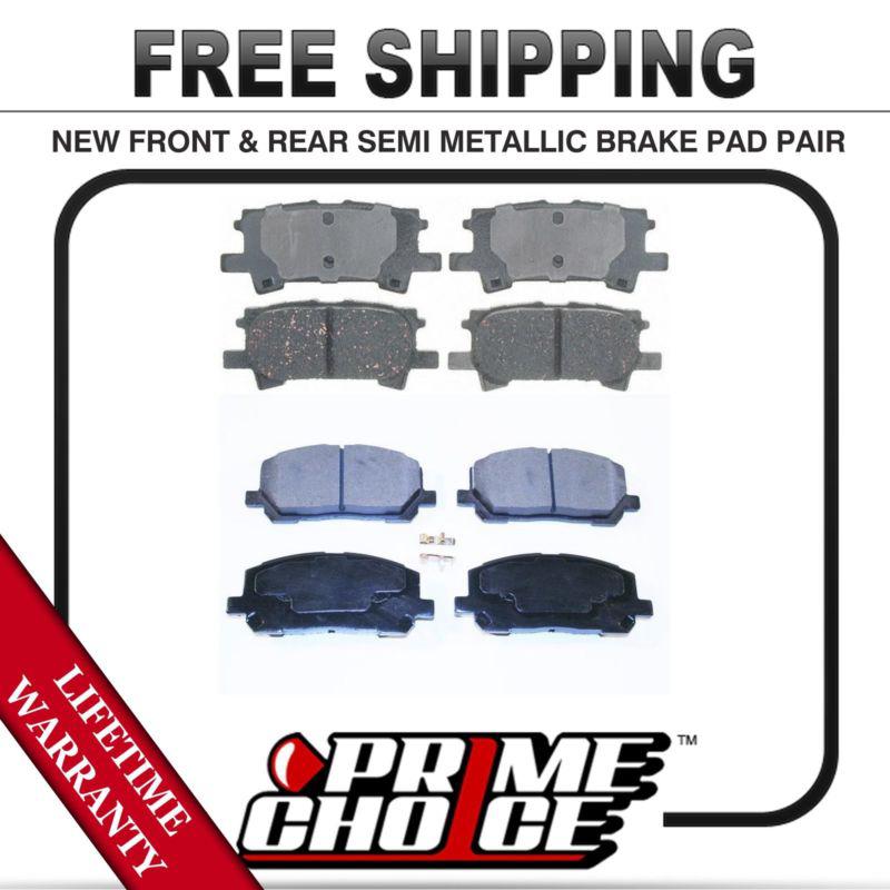 Complete set of front and rear premium brake pads with lifetime warranty