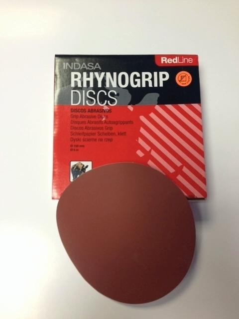 Indasa 620-180 dynogrip redline p180 grit velcro da paper 6" disc - 50 per box