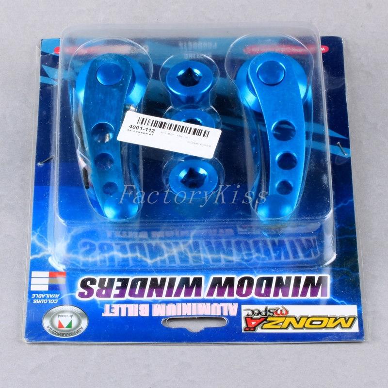 New universal aluminium auto car window winder kit crank door glass handle blue