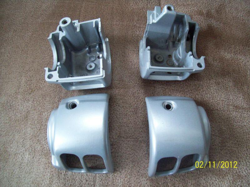 V rod,sportster,dyna,softail,dresser, silver switch housing set