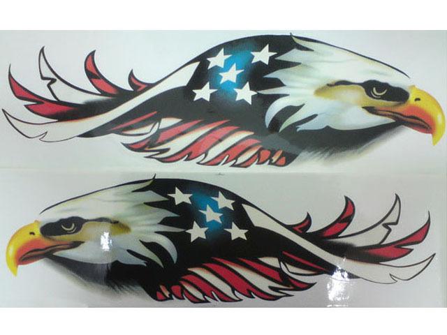 2x usa eagle 23cm 9" decal graphic sticker auto car windows (s23e)