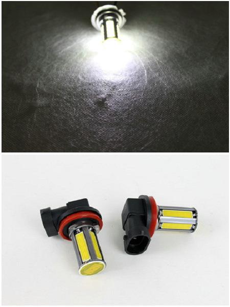 2pcs new h1 h3 h4 h7 h11 9005 high power cob led fog light drl bulb xenon white