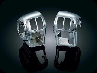 Kuryakyn chrome switch housing covers 4 harley with radio cruise ultra flhtcu