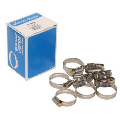 Dayco 91040 hose clamps worm gear stainless 2.047" to 2.992" range set of 10