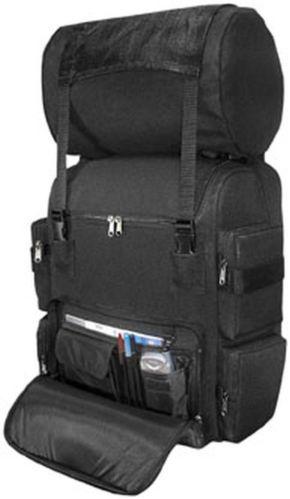 New t-bags expandable bag with top roll and net nylon tail bag, black