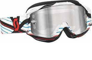 New scott 89si pro w/ clear works lens youth goggles, grid locke white, one size