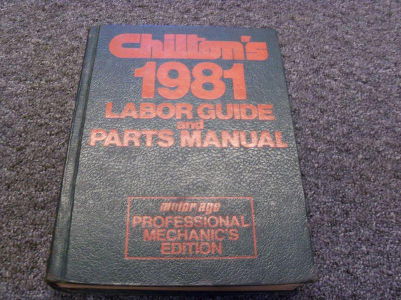 1975-1981 chilton labor guide and parts manual