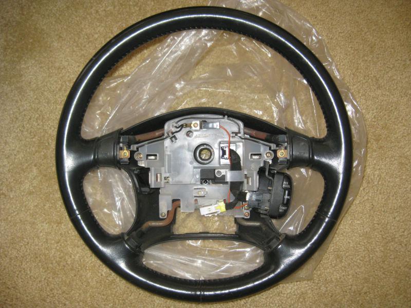 94-96 infiniti g20 black interior steering wheel + clock spring + cruise control