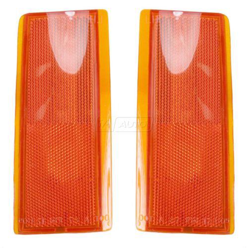 Side marker lights pair set for chevy gmc c/k with sealed beam headlights