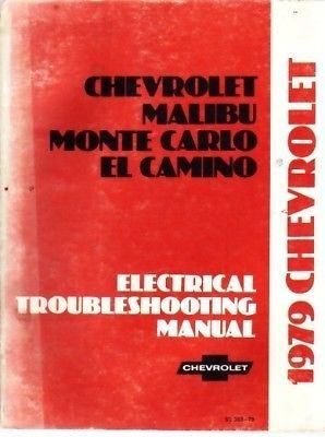 1979 chevrolet impala caprice malibu camino monte carlo manual electrical wiring