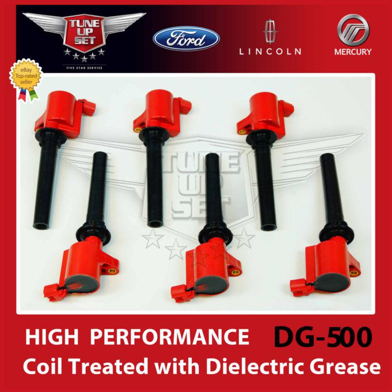 Set of 6 high performance ignition coil on plug dg-500 fd502 2001-2008 v6 3.0l 