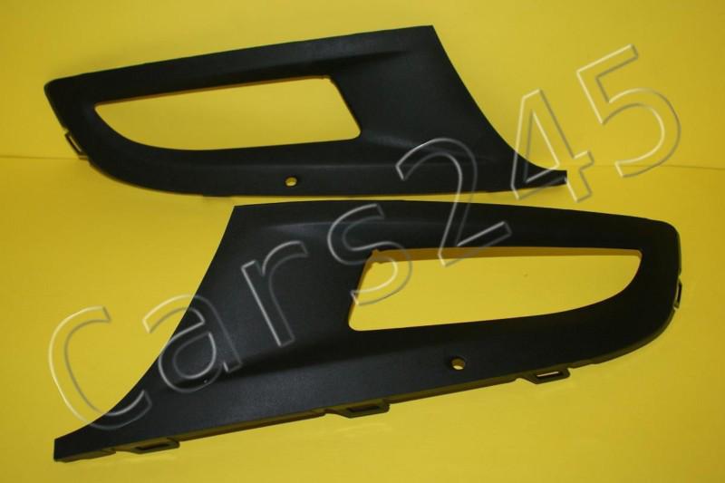 Vw polo 2008- front bumper fog light grilles side grill trims left + right pair