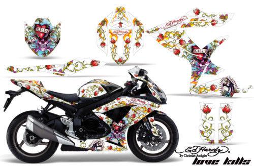 Amr street bike decal kit gsx r600 r750 08-10 ed hardy