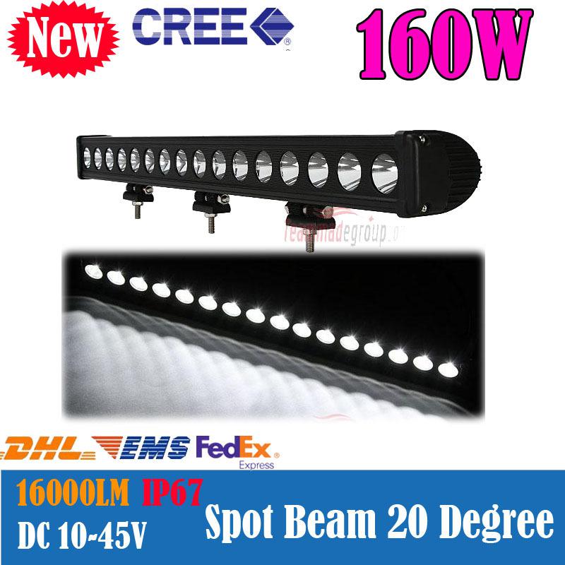 29inch 160w *10w cree led work light bar 12v 24v atv 4x4 suv truck van spot beam