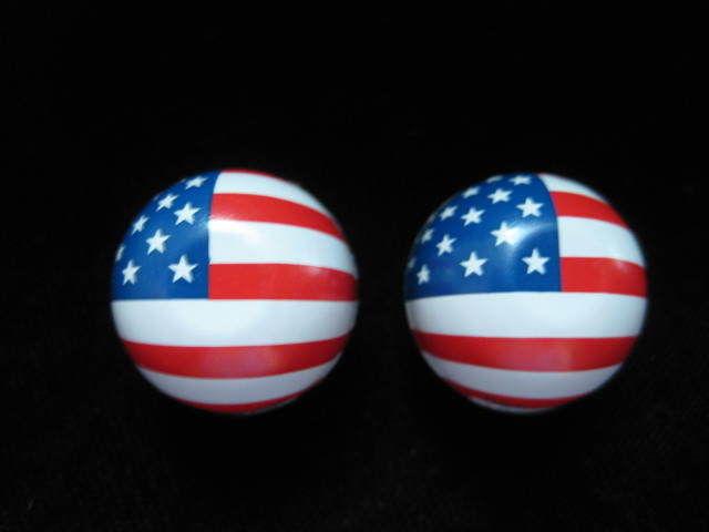 Motorcycle valve stem caps/covers~  usa flag ~  free ship