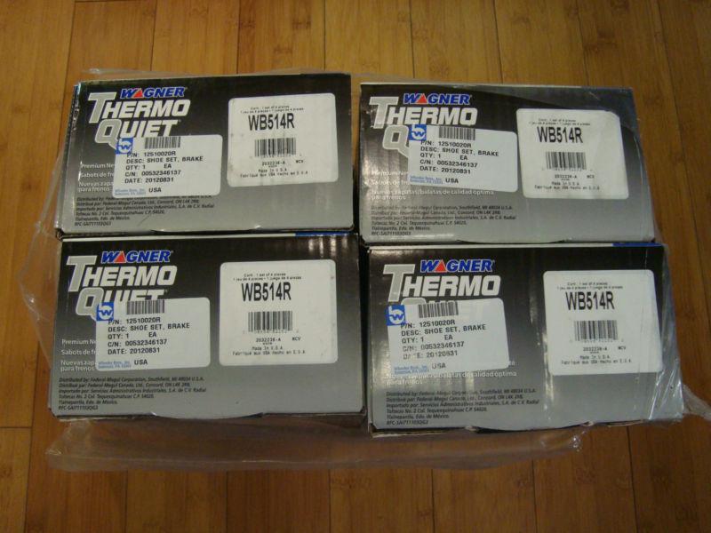 12510020 wagner thermo quiet brake shoe set (4 boxes) chevy, buik, gmc, pontiac