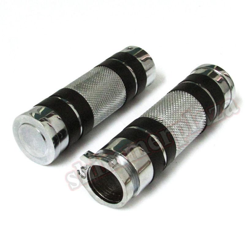 Chrome motorcycle handlebar hand grips 1" for cb gs xs kz bsa cafe racer clubman