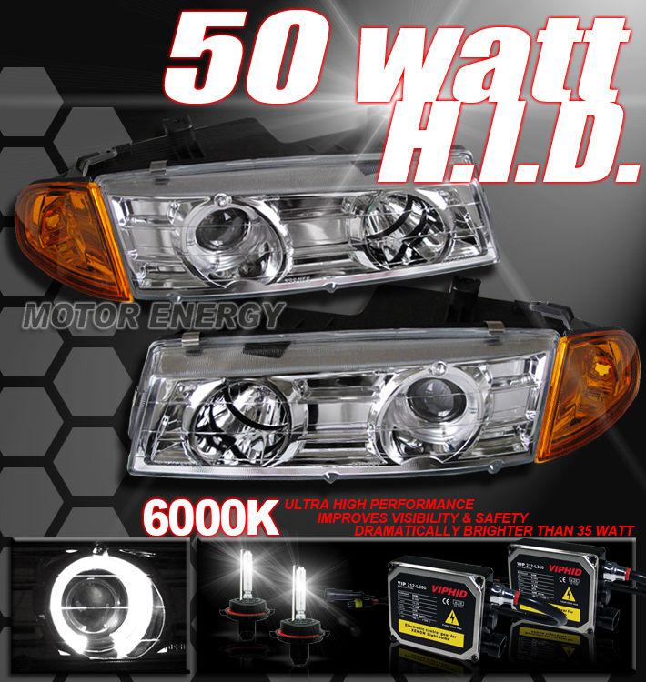 92-96 honda prelude projector head light+corner+50w hid