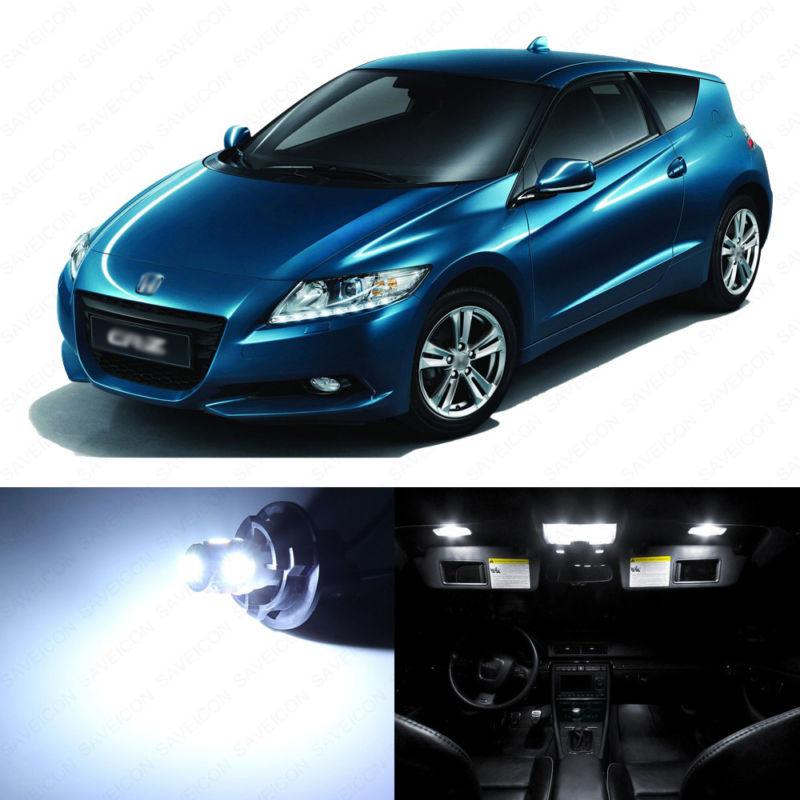 9 x xenon white led interior lights package for 2011 - 2013 honda cr-z crz