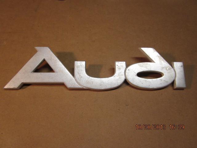 "audi"aluminum  name plate circa 50s-60s year? used