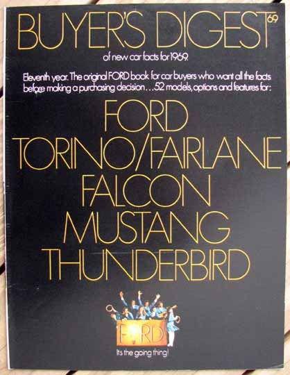 Rare original nos 1969 ford dealer brochure cobra, mustang, torino l@@k #b220