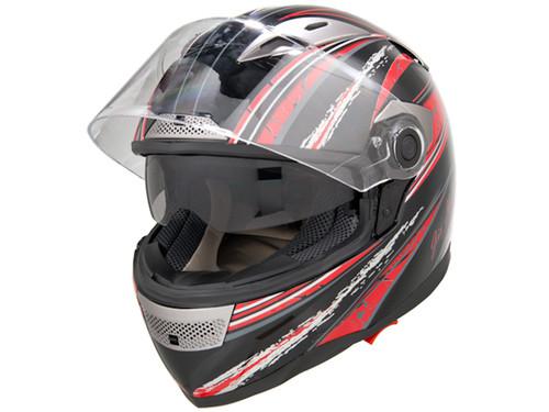 Scooter moped mini bike bmx e-bike dot approved full face helmet inner visor - m