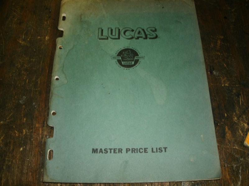 Lucas master price list 
