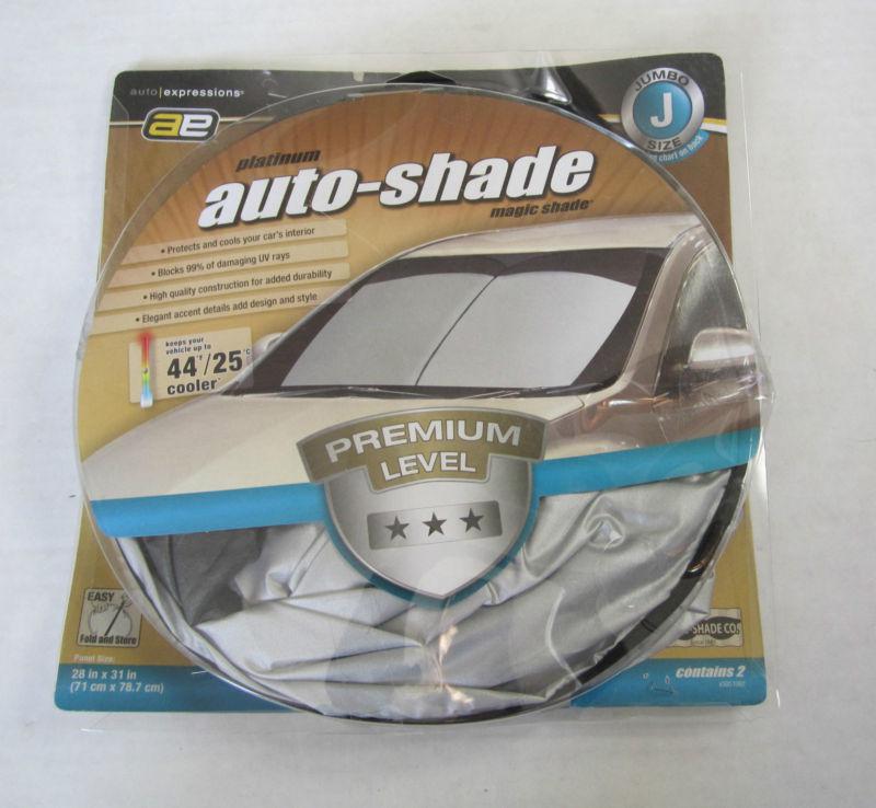 Jumbo size platinum magic shade windshield sunshade auto shade