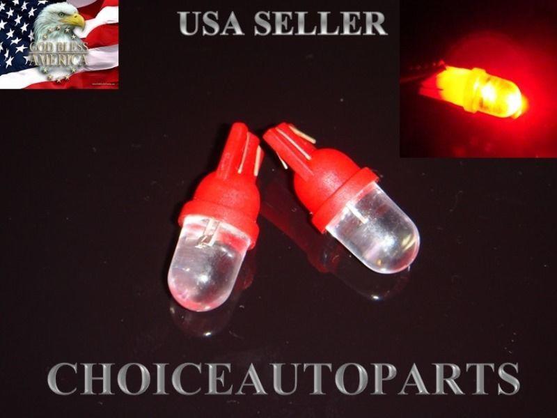 2 pcs t10 1led w5w red wedge car side dashboard bulbs   