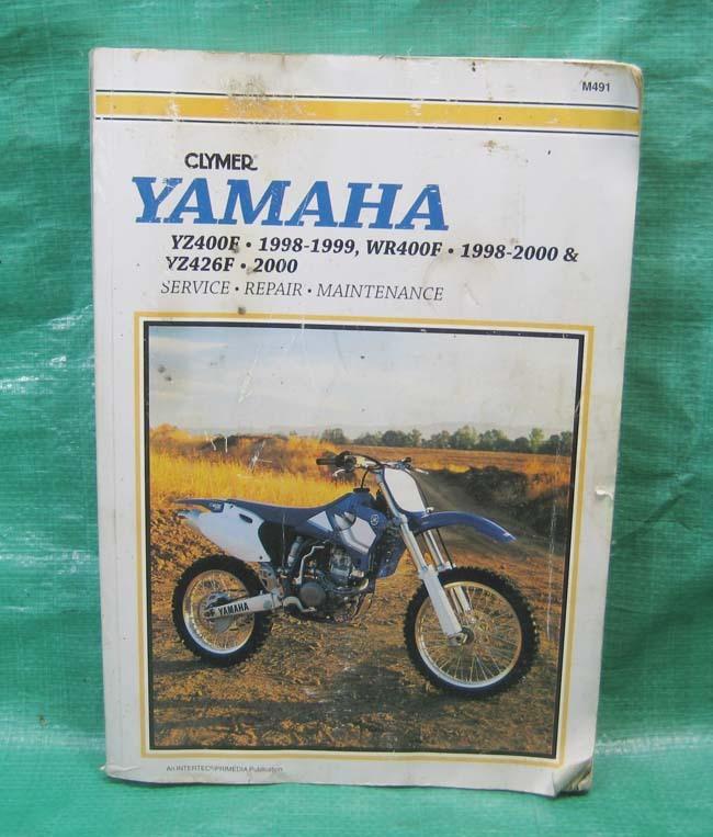 Service repair shop manual yamaha yz400f yz400 '98-99 wr400f '98-00 yz426f m491