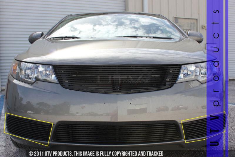 Fits: 2010 - 2013 kia forte 2pc black large fog lights billet grille sedan 4 dr.