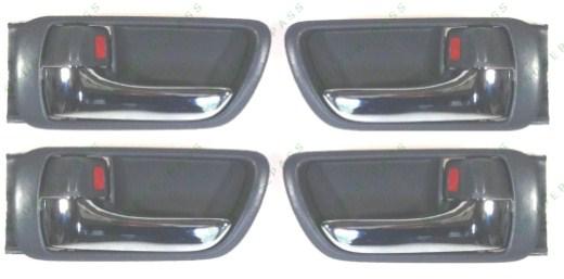 02 - 06   inside door 4 ( 2 lh & 2 rh ) handles with bezels  fits:  toyota camry