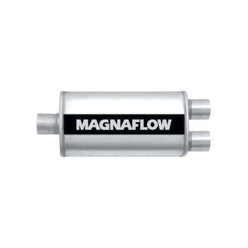 Magnaflow muffler 2.50" inlet/dual 2.50" outlet stainless steel natural each