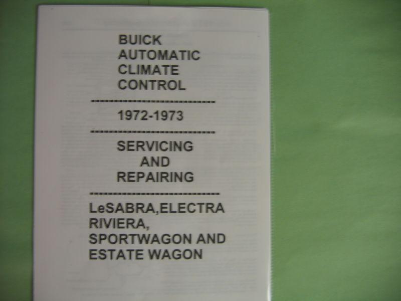 1972-1973 a/c buick repairing automatic climate control system