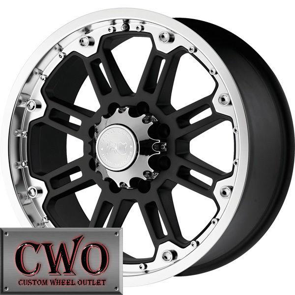 17 black black rhino rockwell wheels rims 8x165.1 8 lug chevy gmc  dodge 2500
