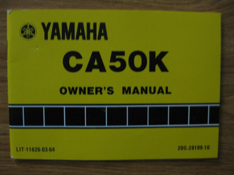 Vintage nos 1982 yamaha ca50k scooter motorcycle owners manual