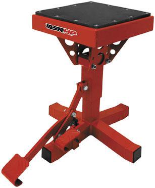 New msr pro-lift motocross/dirtbike stand aluminum, red, 9.5" to 14.5" tall