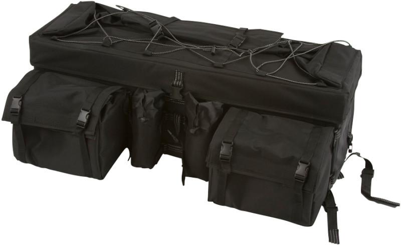 New black atv luggage rear rack bag-storage cargo gear pack (atv-rbg-9030-bk)