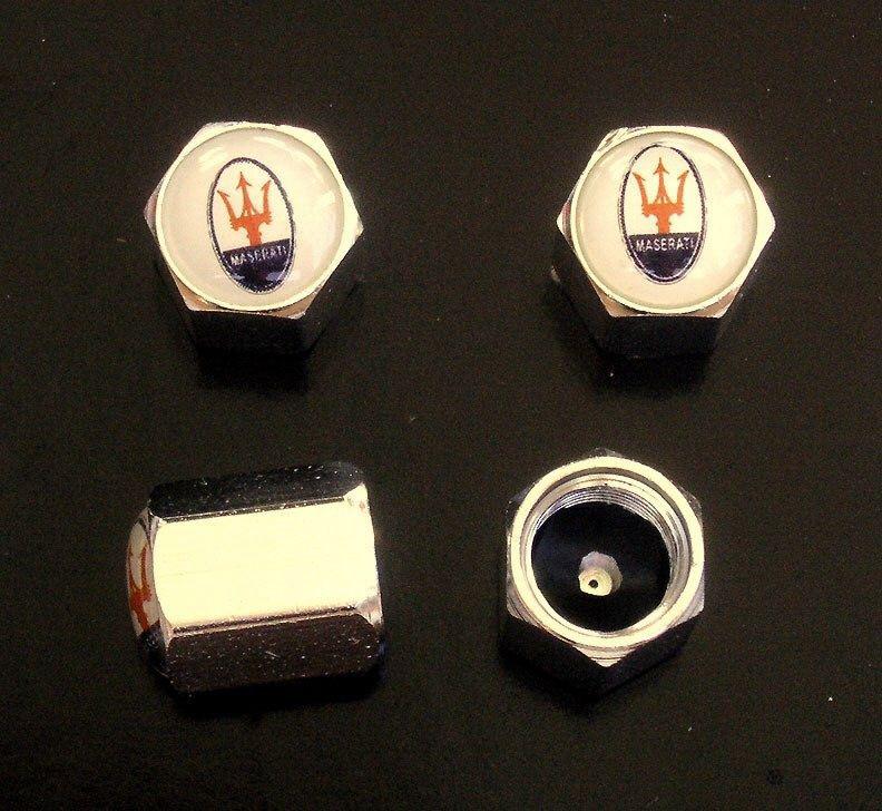 Maserati tire air valve stem caps - set of 4