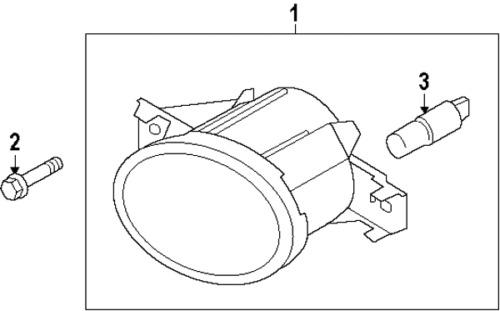 Infiniti 261559b91c genuine oem factory original fog lamp assy