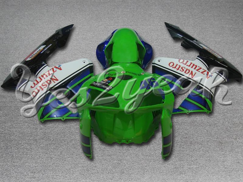 Injection molded fit 2005 2006 cbr600rr 05 06 nastro azzurro green fairing zn829