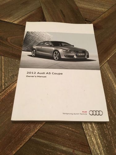 2012 audi a5 owners manual, **w/free shipping**