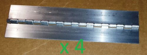 4 pc lot-aluminum piano hinge 8.75 x 2.5 door/boat/sheet metal/wood working/proj