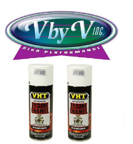 Vht sp129 gloss white engine enamel 2pk w/spray grip temp rating 550-f